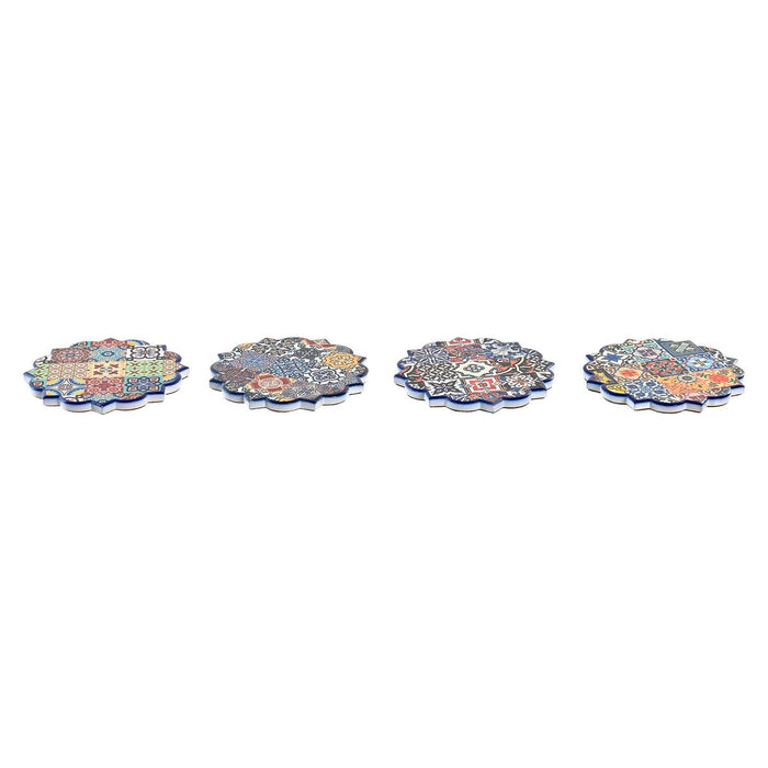 Suport pentru pahare DKD Home Decor 10,8 x 10,8 x 0,7 cm (4 Piese)