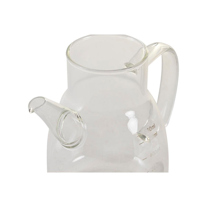 Dispenser pentru Ulei DKD Home Decor 17 x 10 x 15,5 cm Argintiu Oțel inoxidabil 550 ml Sticlă borosilicată