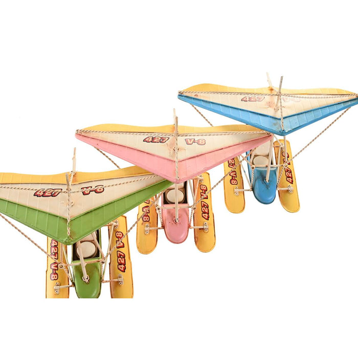 Figură Decorativă DKD Home Decor 32,5 x 20,5 x 24 cm Albastru Roz Verde Vintage (3 Piese)