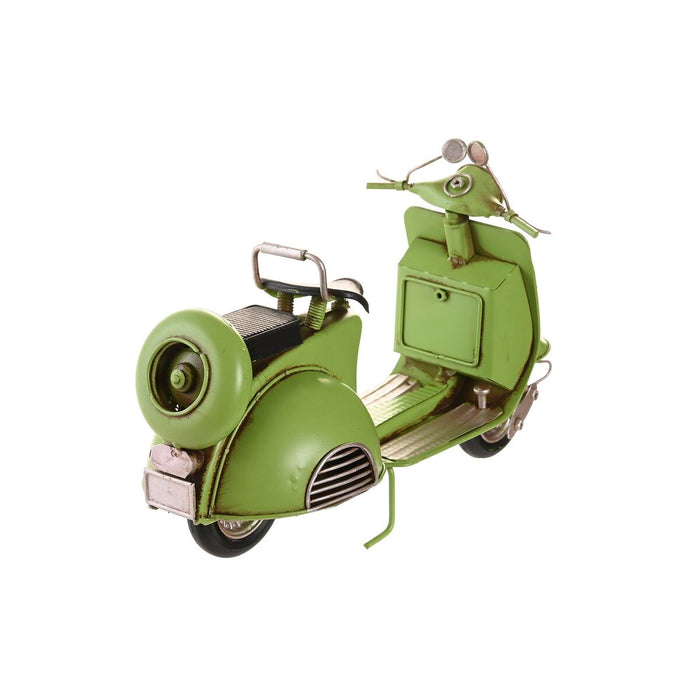 Figură Decorativă DKD Home Decor 26 x 10 x 17 cm Roz Liliachiu Motocicletă Verde Vintage (3 Piese)