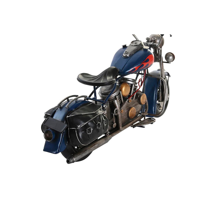 Figură Decorativă DKD Home Decor 36 x 14 x 21 cm Roșu Albastru Motocicletă Galben Vintage (2 Unități)