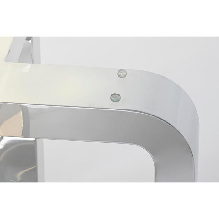 Masa de Cafea DKD Home Decor Argintiu Oțel Aluminiu Sticlă Temperată 100 x 100 x 45 cm