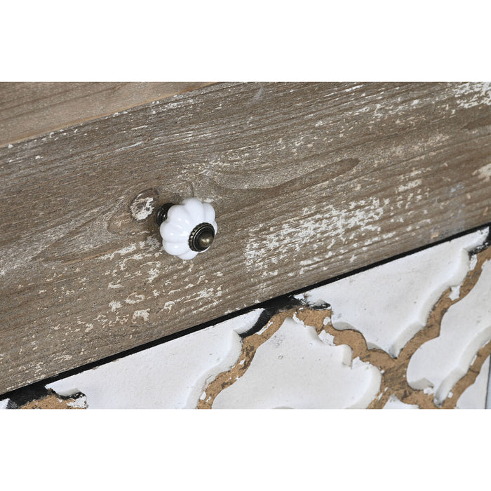 Servantă DKD Home Decor Albastru Alb Maro închis Brad Lemn MDF 122 x 42 x 63 cm