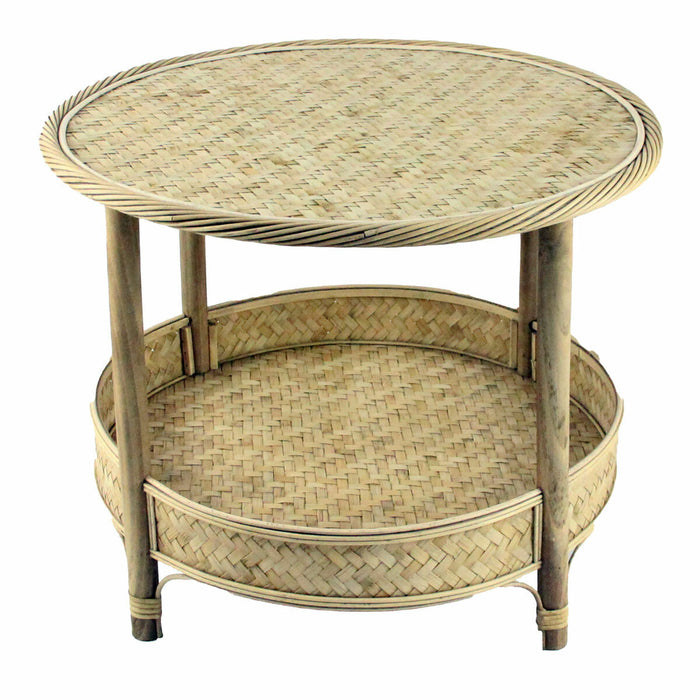 Masa laterală DKD Home Decor Maro Deschis Bambus 60 x 60 x 47 cm