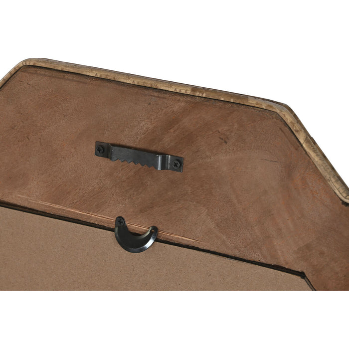Oglindă de perete DKD Home Decor 80 x 2 x 80 cm Natural Maro Urban
