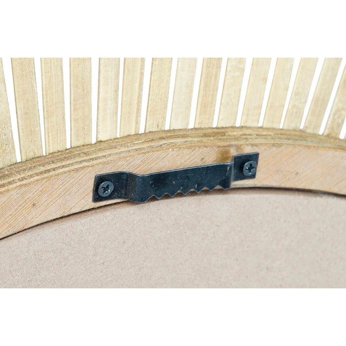 Oglindă de perete DKD Home Decor Maro Negru Bambus Natural Colonial 90 x 2 x 90 cm