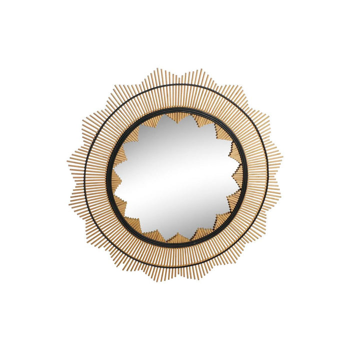 Oglindă de perete DKD Home Decor Maro Negru Bambus Natural Colonial 90 x 2 x 90 cm