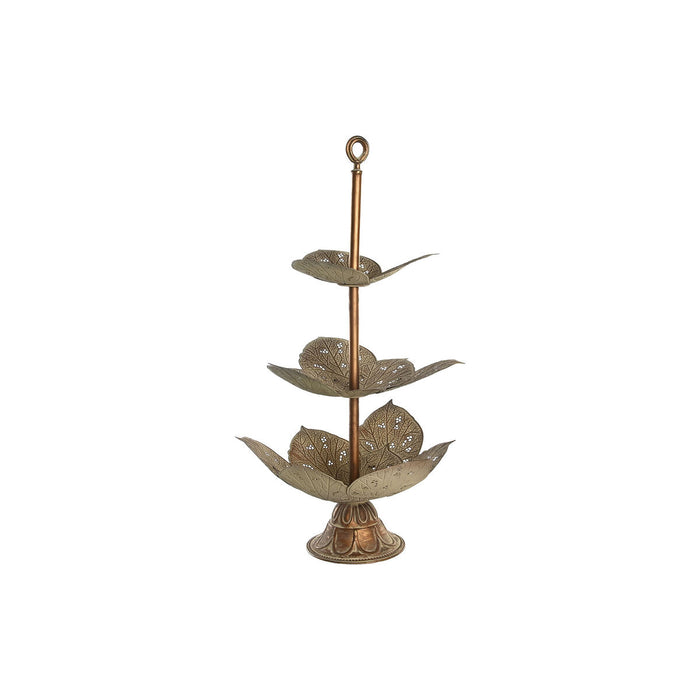 Fructieră DKD Home Decor Auriu* Metal 42 x 42 x 80 cm