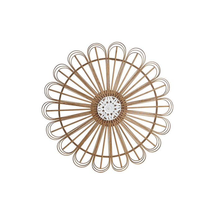 Decorațiune de Perete DKD Home Decor Alb Maro Natural Urban 70 x 1.5 x 70 cm 70 x 1,5 x 70 cm 73 x 1,5 x 73 cm