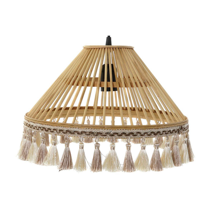 Lustră DKD Home Decor 2 Piese Maro Poliester Ratan 50 W (45 x 45 x 28 cm)