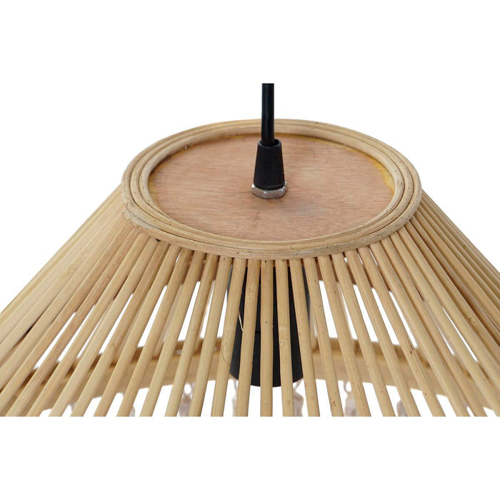 Lustră DKD Home Decor 2 Piese Maro Poliester Ratan 50 W (45 x 45 x 28 cm)