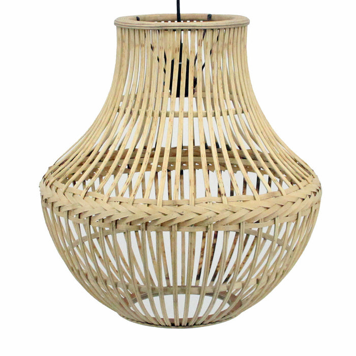 Lustră DKD Home Decor Maro Deschis Ratan 50 W (45 x 45 x 48 cm)