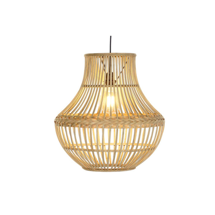 Lustră DKD Home Decor Maro Deschis Ratan 50 W (45 x 45 x 48 cm)