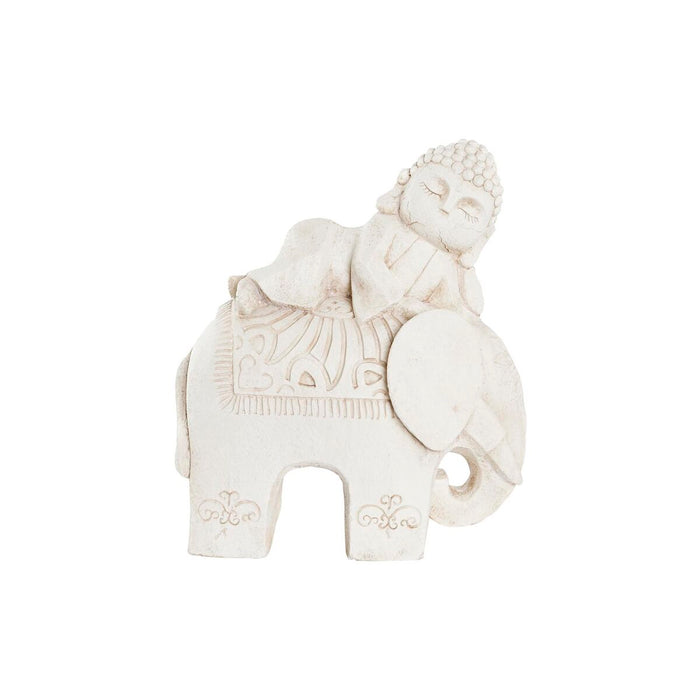 Figură Decorativă DKD Home Decor Finisaj învechit Elefant Alb Oriental Magneziu (42 x 24 x 46 cm)