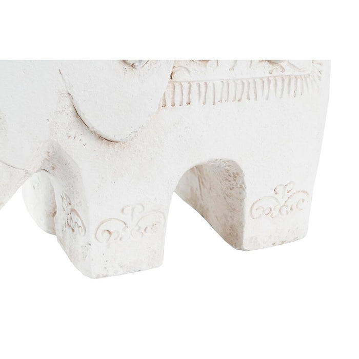 Figură Decorativă DKD Home Decor Alb Elefant Oriental 44 x 22 x 40 cm