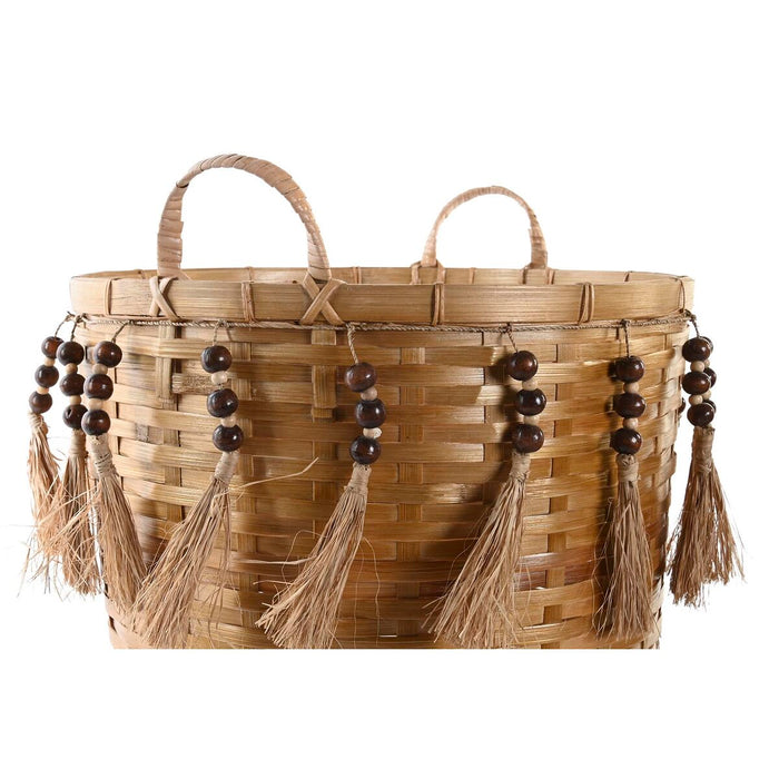 Set de Coșuri DKD Home Decor Multicolor Bambus Boho 49 x 45 x 54 cm