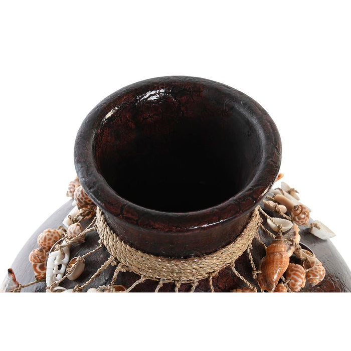 Vază DKD Home Decor Multicolor Bambus Scoici 30 x 30 x 32 cm (2 Unități)