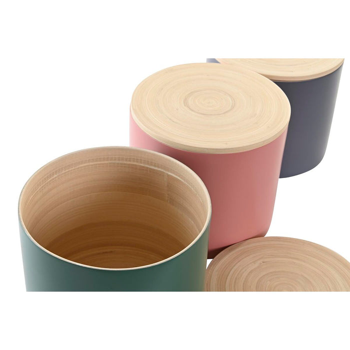Staniu DKD Home Decor Bambus 2,6 L 18 x 18 x 16 cm (3 Unități)