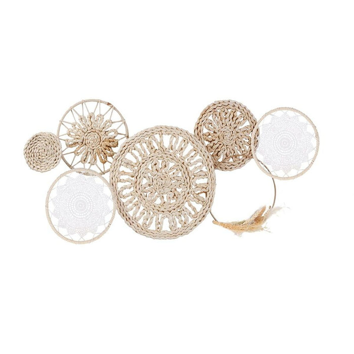 Decorațiune de Perete DKD Home Decor 79 X 7 X 41,5 CM Natural Alb Boho