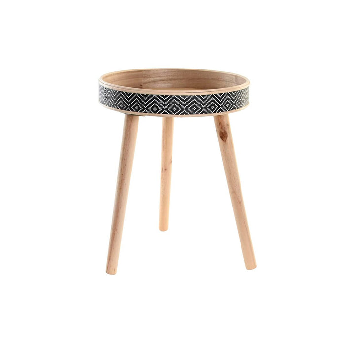 Tavă DKD Home Decor Natural Negru Lemn (41 x 41 x 50 cm)