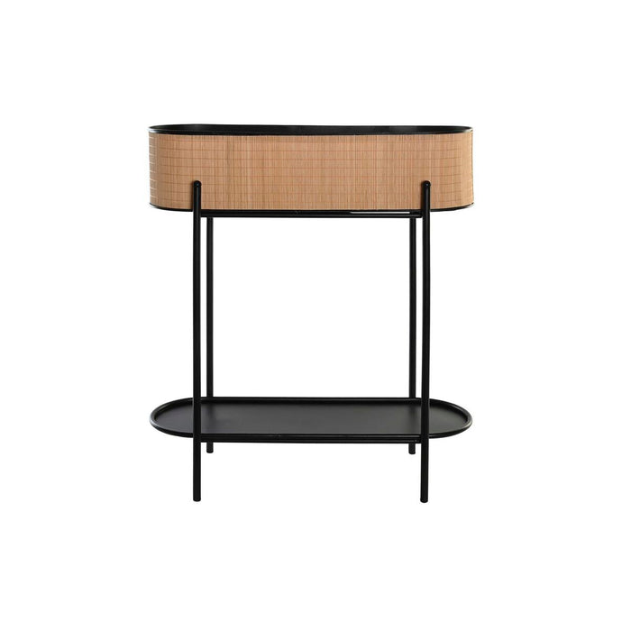 Ghiveci DKD Home Decor Natural Negru Metal Colonial Bambus (60 x 23.5 x 69 cm)