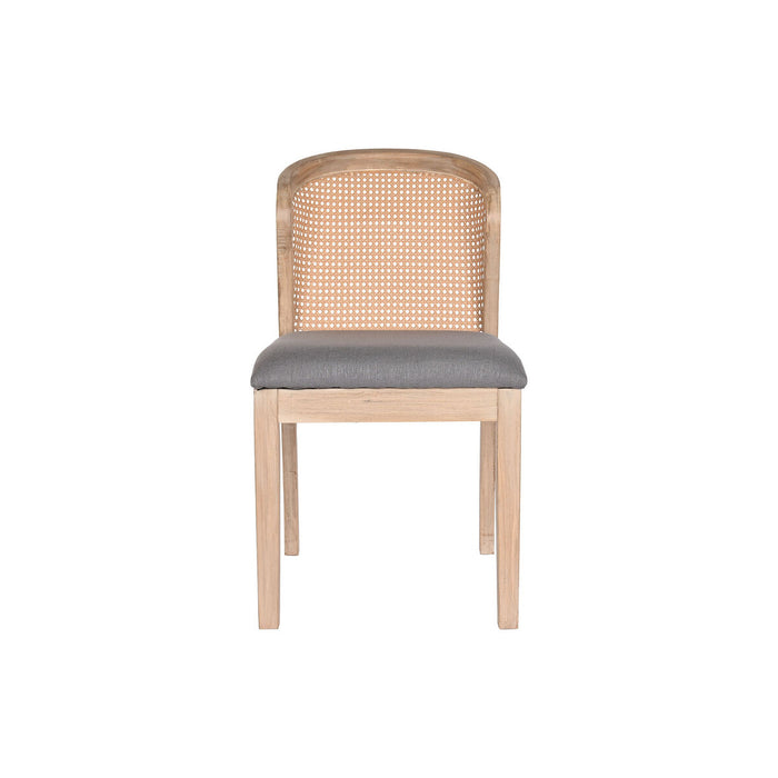 Scaun de Sufragerie DKD Home Decor Brad Poliester Gri închis (46 x 61 x 86 cm)