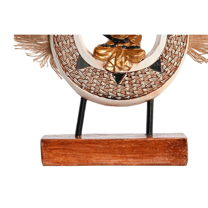 Figură Decorativă DKD Home Decor 18,5 x 5,6 x 30,5 cm Bej Albastru Buda Oriental (2 Unități)