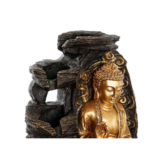 Kašna DKD Home Decor 21 x 21 x 25 cm Buda Rășină Oriental (2 Unități)