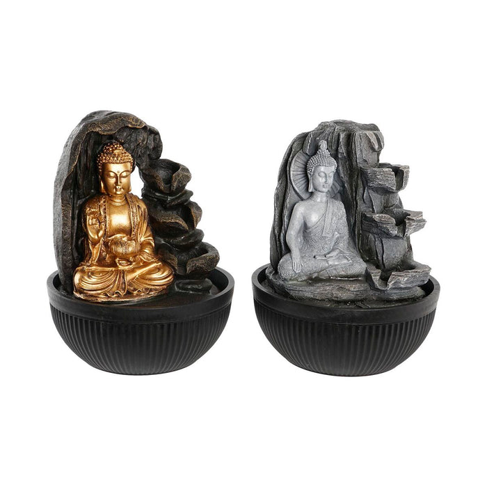 Kašna DKD Home Decor Rășină Buda Oriental 21 x 21 x 25 cm (2 Unități)