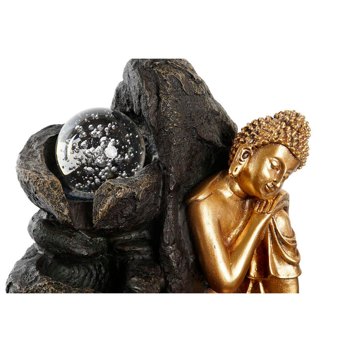 Kašna DKD Home Decor 21 x 21 x 25 cm Buda Rășină Oriental (2 Unități)