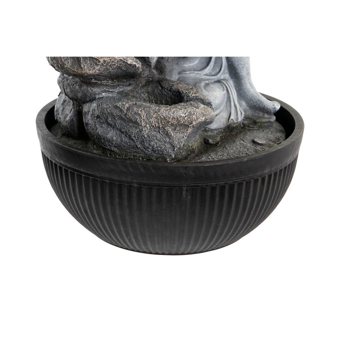 Kašna DKD Home Decor 21 x 21 x 25 cm Buda Rășină Oriental (2 Unități)