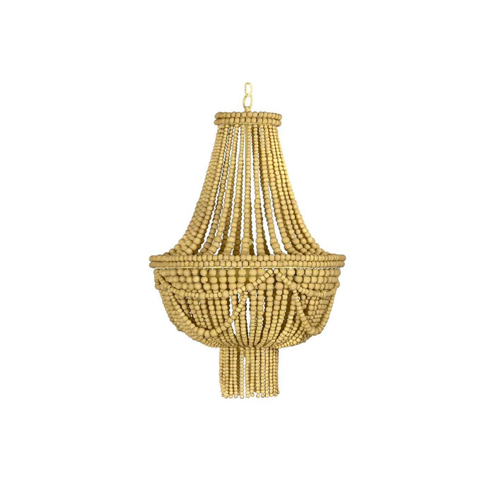 Lustră DKD Home Decor Metal Maro Galben 40 W Lemn MDF (40 x 40 x 60 cm)