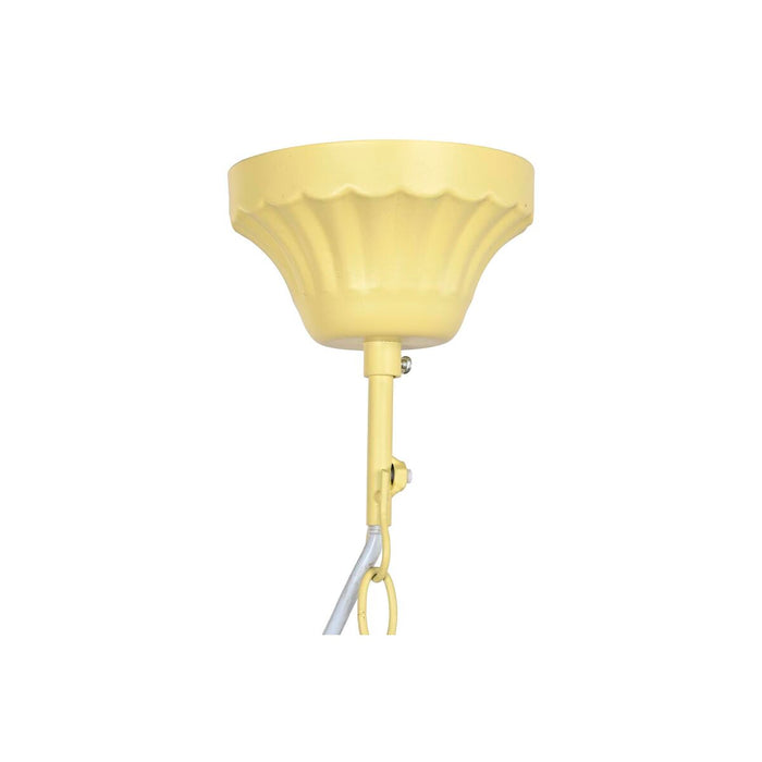 Lustră DKD Home Decor Metal Maro Galben 40 W Lemn MDF (40 x 40 x 60 cm)