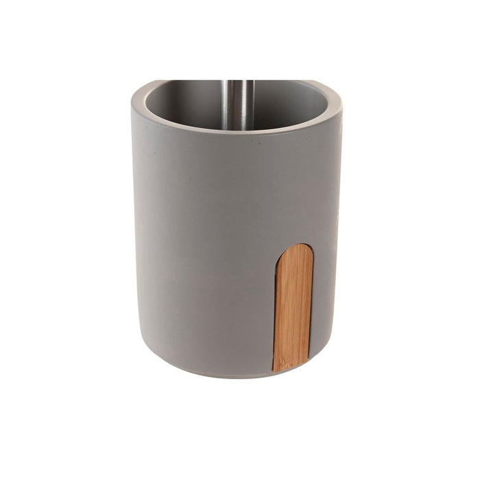 Perie pentru toaletă DKD Home Decor 9,5 X 9,5 X 36,5 CM Natural Gri Цимент