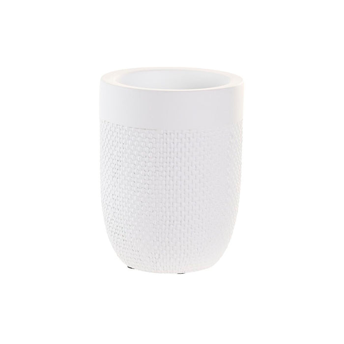 Pahar DKD Home Decor 8 x 8 x 10,5 cm Цимент Alb