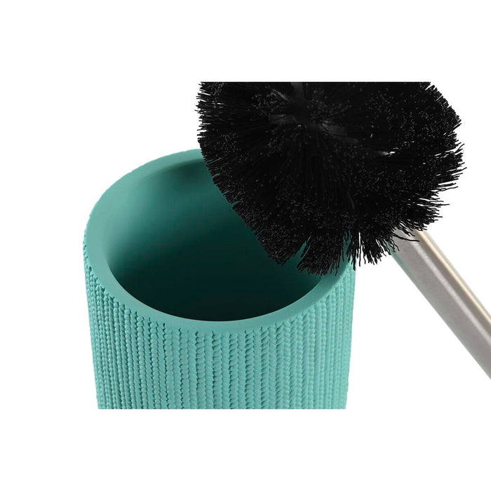 Perie pentru toaletă DKD Home Decor Цимент Oțel inoxidabil Verde 10 x 10 x 36 cm