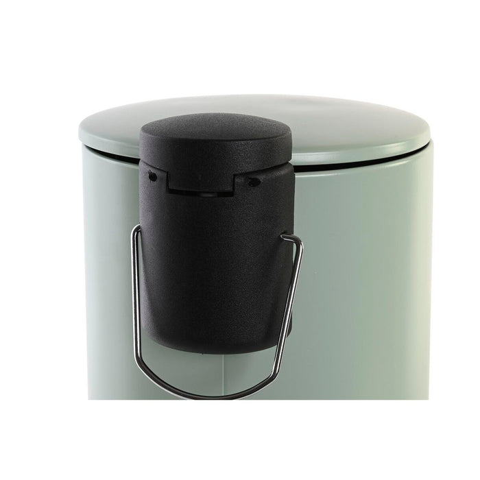Coș de gunoi pentru hârtie cu pedală DKD Home Decor Bej Verde 3 L Urban (2 Unități)