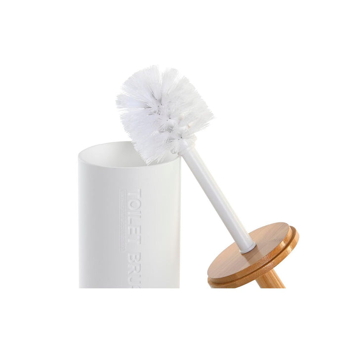 Perie pentru toaletă DKD Home Decor 9 x 9 x 35,5 cm Natural Alb polipropilenă