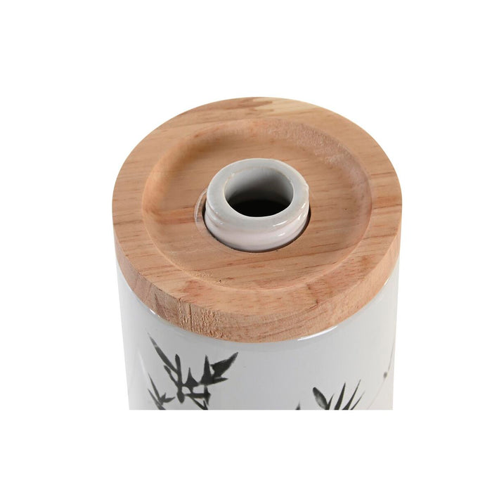 Dozator de Săpun DKD Home Decor 8 x 9 x 17,5 cm Negru Alb Gresie