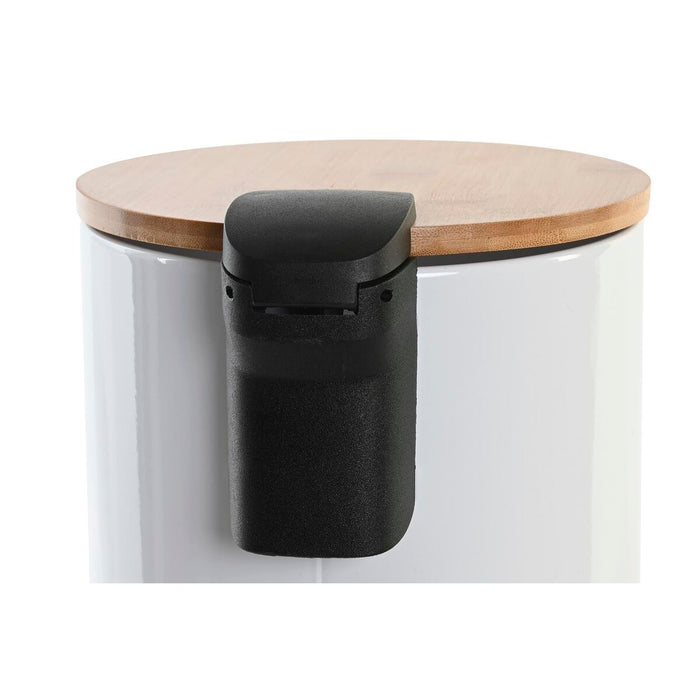 Coș de gunoi pentru hârtie cu pedală DKD Home Decor Natural Alb 3 L Oriental