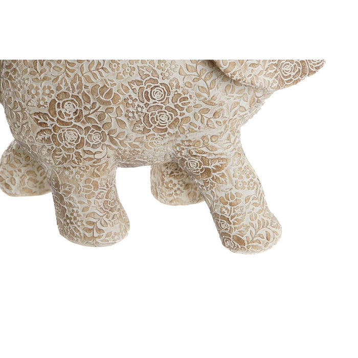 Figură Decorativă DKD Home Decor Bej Auriu* Elefant Colonial 25 x 11,8 x 25 cm (2 Unități)