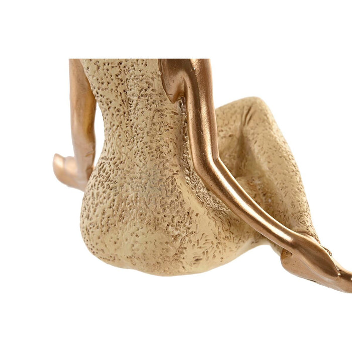 Figură Decorativă DKD Home Decor Auriu* Yoga 19,5 x 11,5 x 18 cm (2 Unități)