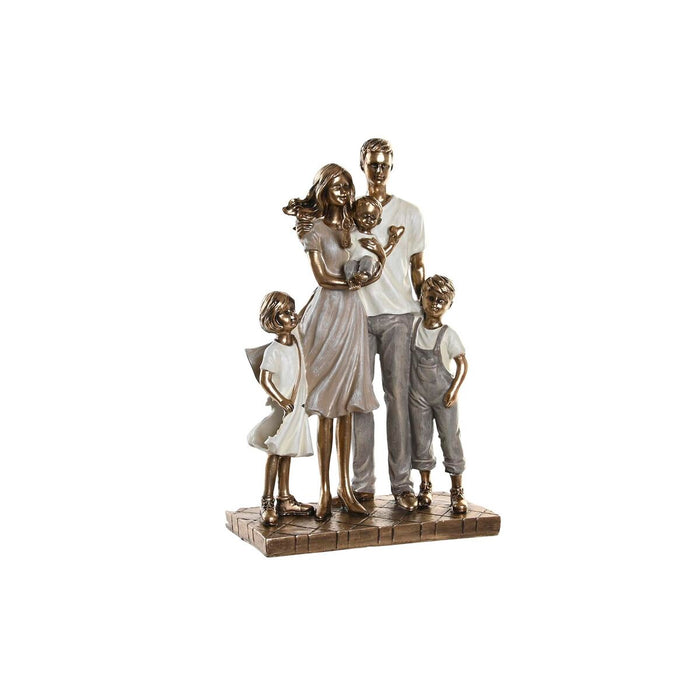 Figură Decorativă DKD Home Decor 24 x 11,5 x 34 cm Multicolor Familie (2 Unități)