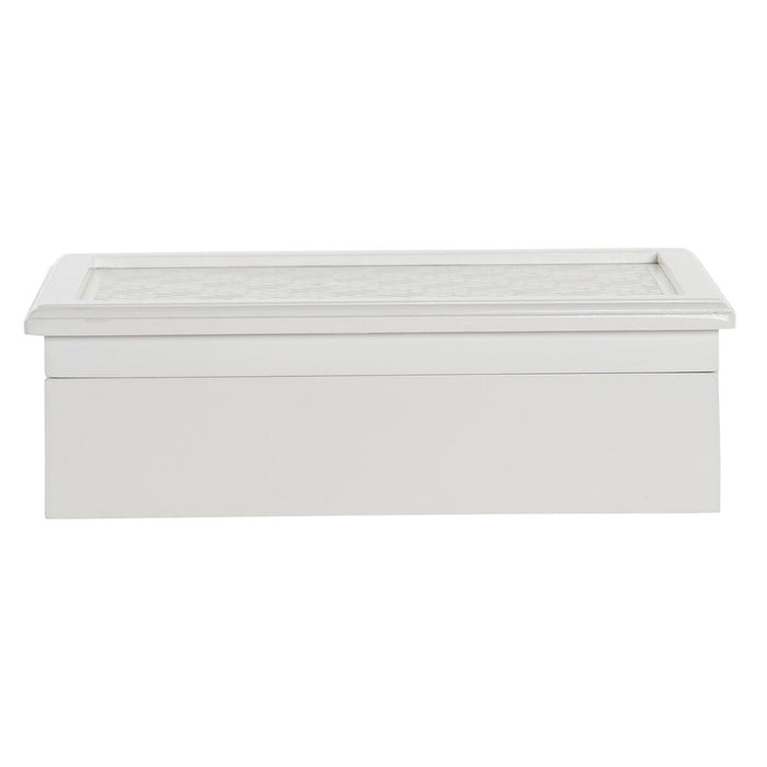 Cutie de ceasuri DKD Home Decor Alb Roz deschis Geam Lemn MDF 29 x 20 x 9 cm (12 Unități)