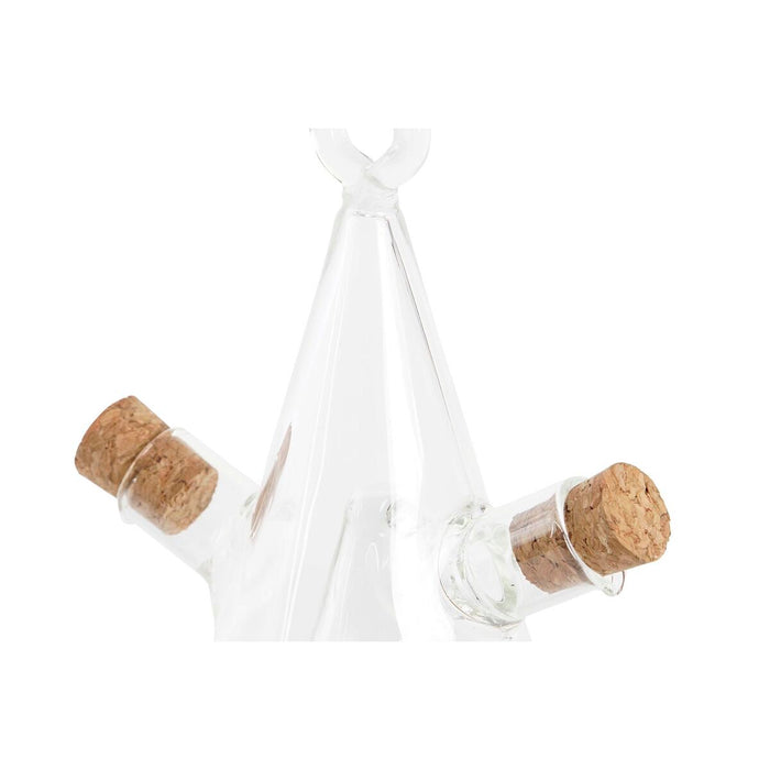 Set de ulei și oțet DKD Home Decor 10,5 x 9 x 18 cm Transparent Plută 300 ml Sticlă borosilicată