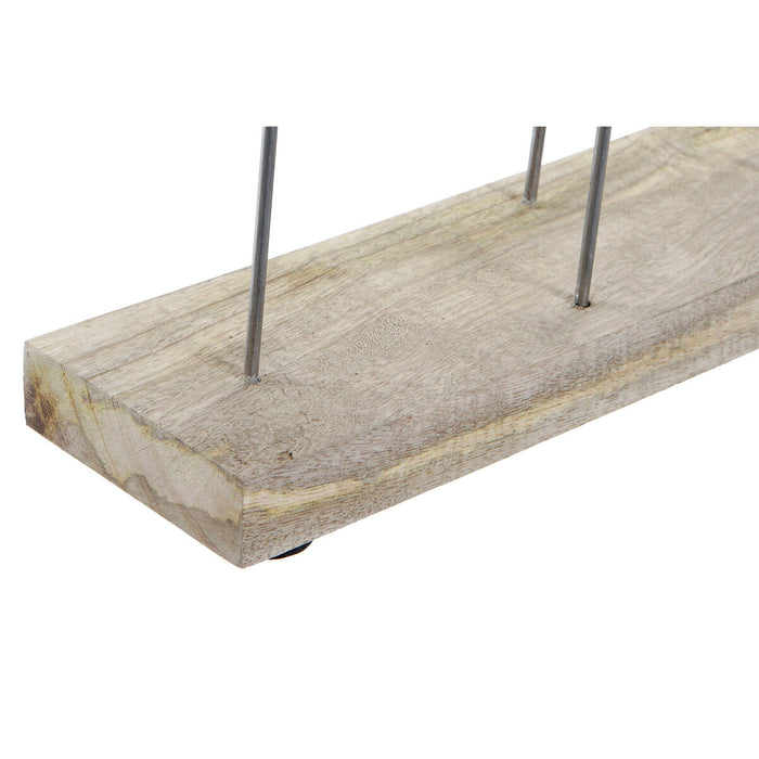 Figură Decorativă DKD Home Decor Natural Maro Alb Fier Lemn de mango Marinar Pești (65 x 9 x 31 cm)