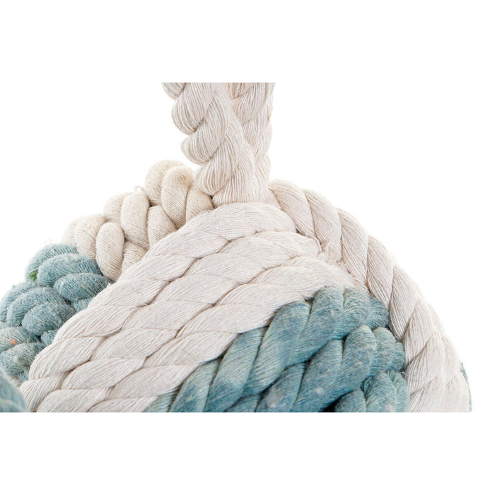 Figură Decorativă DKD Home Decor Albastru Maro Alb Nod 14 x 14 x 28 cm Mediterană (3 Piese)