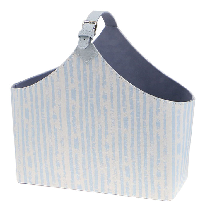 Suport pentru reviste DKD Home Decor 49 x 17 x 45 cm Albastru Alb Mediterană