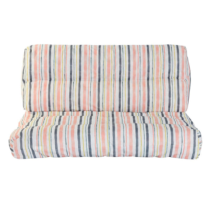 Pernă DKD Home Decor Podea Multicolor Aluminiu Dungi 120 x 80 x 16 cm