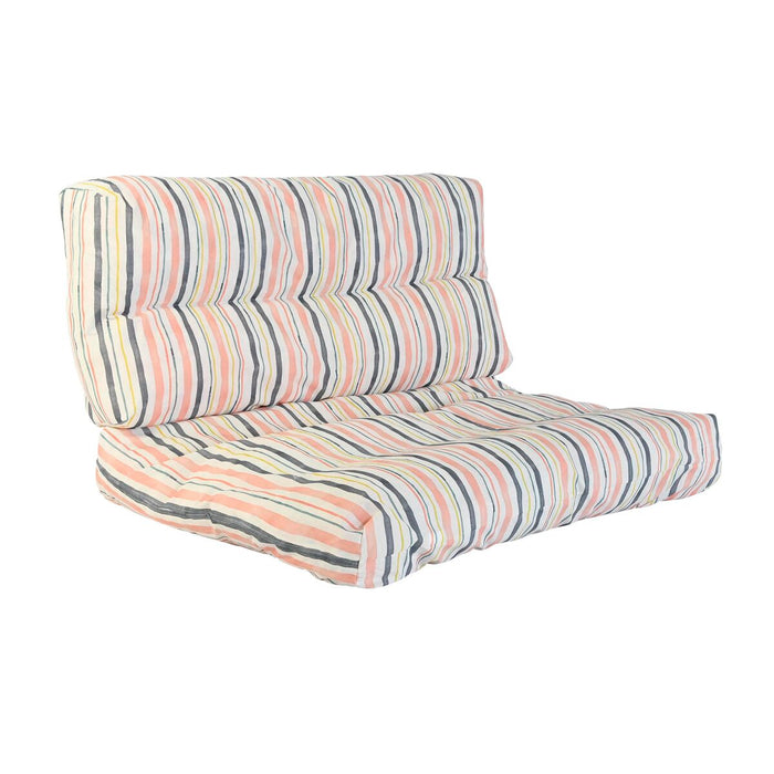 Pernă DKD Home Decor Podea Multicolor Aluminiu Dungi 120 x 80 x 16 cm
